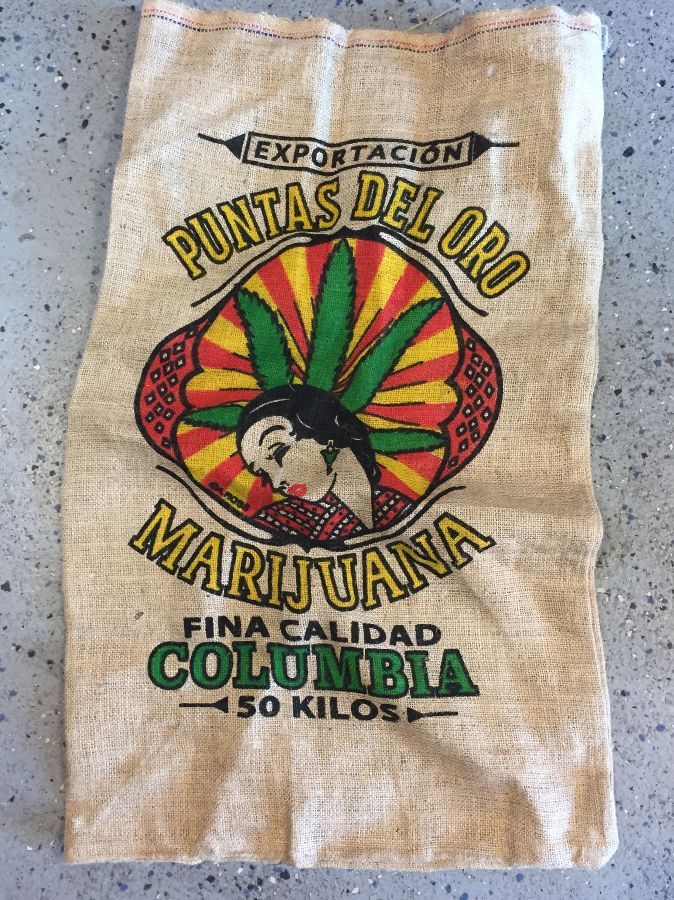OG KUSH GANGSTER BURLAP BAG #24 feed bags gunny sack novelty marajuana pot leaf 