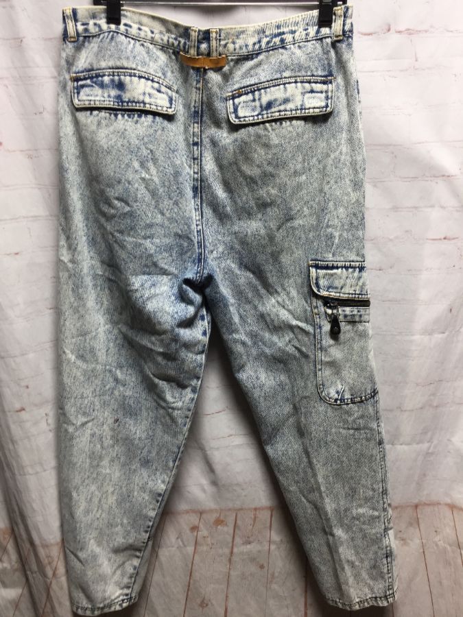 1990’s Todays News Acid Washed Denim Jeans W/ Cargo Pocket | Boardwalk ...