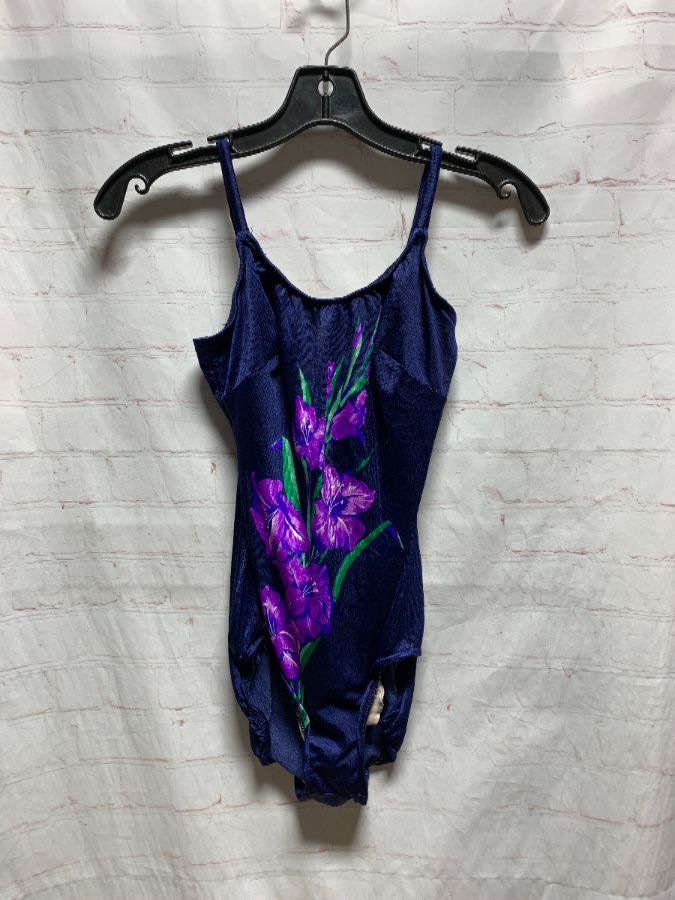 Floral Print One Piece Bathing Suit W/ French Cut Sides