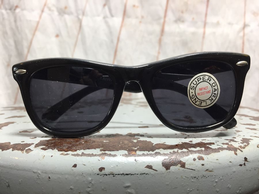 Sunglasses Wayfarer Style W/ Super Dark Impact Resistant Lenses