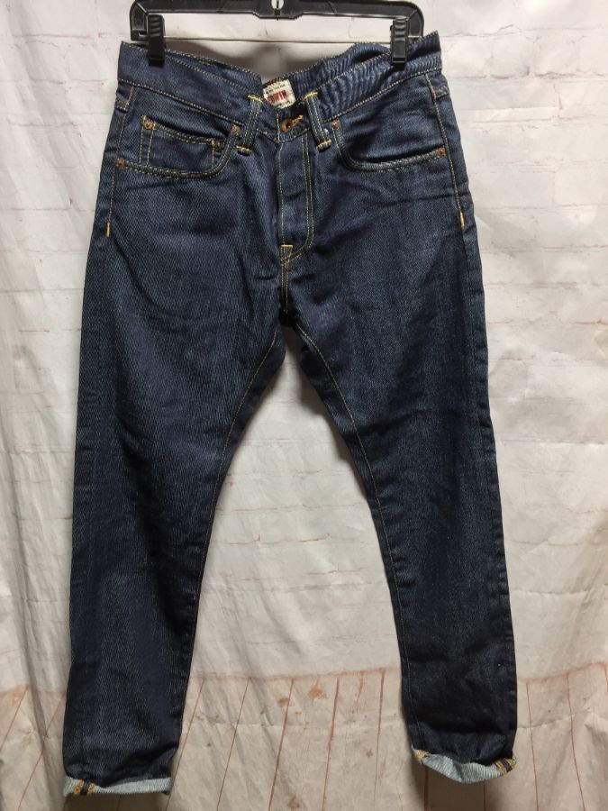 Dark Washed Japanese Made Edwin Starched Denim Jeans | Boardwalk Vintage