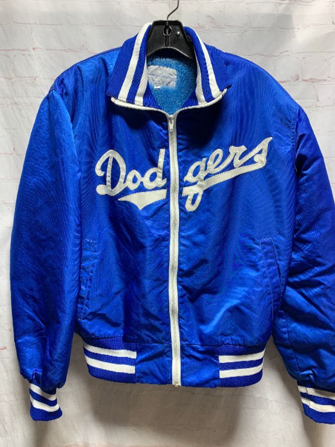 Retro Mlb Los Angeles Dodgers Zip-up Satin Jacket | Boardwalk Vintage