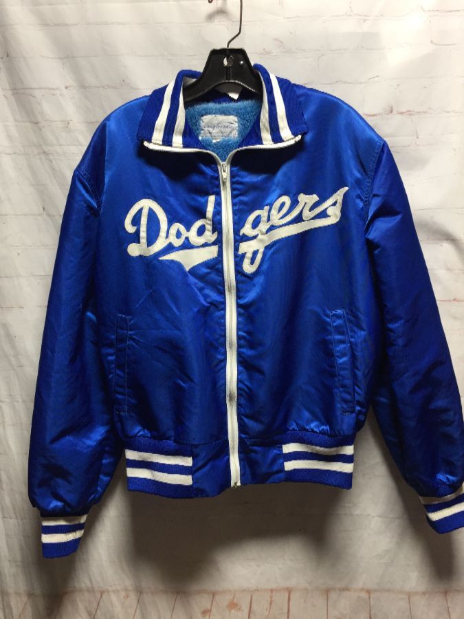 Retro Mlb Los Angeles Dodgers Zip-up Satin Jacket | Boardwalk Vintage