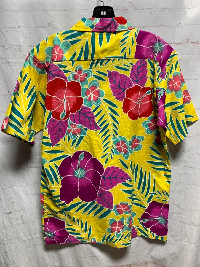 Bright Vibrant Colored Floral Print Cotton Hawaiian Shirt | Boardwalk ...