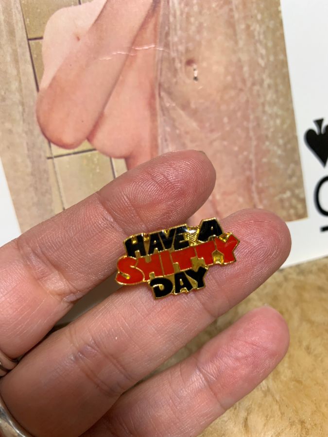 product details: HAVE A SHITTY DAY ENAMEL PIN photo
