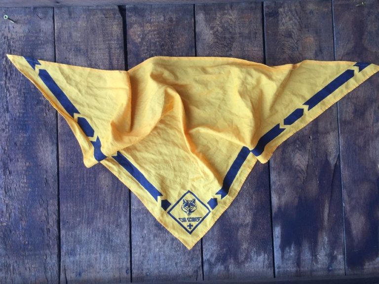 BANDANA SQUARE SHAPE W/ CUB SCOUTS LOGO & WOLF » Boardwalk Vintage