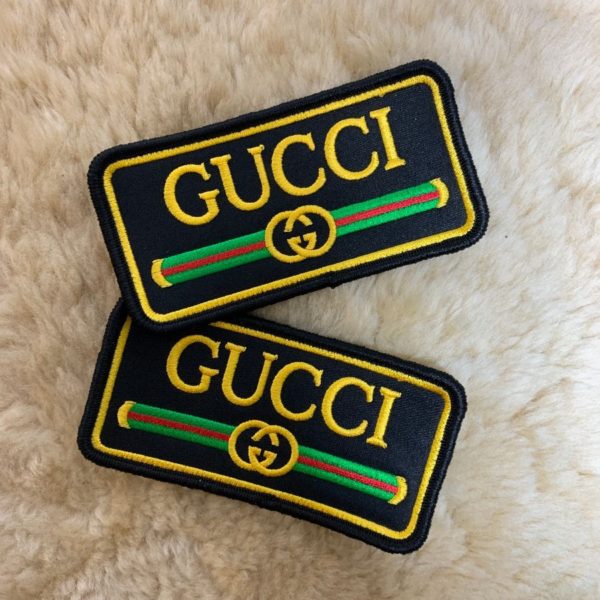 product details: EMBROIDERED GUCCI LOGO PATCH (HEAT SEAL BACKING) photo