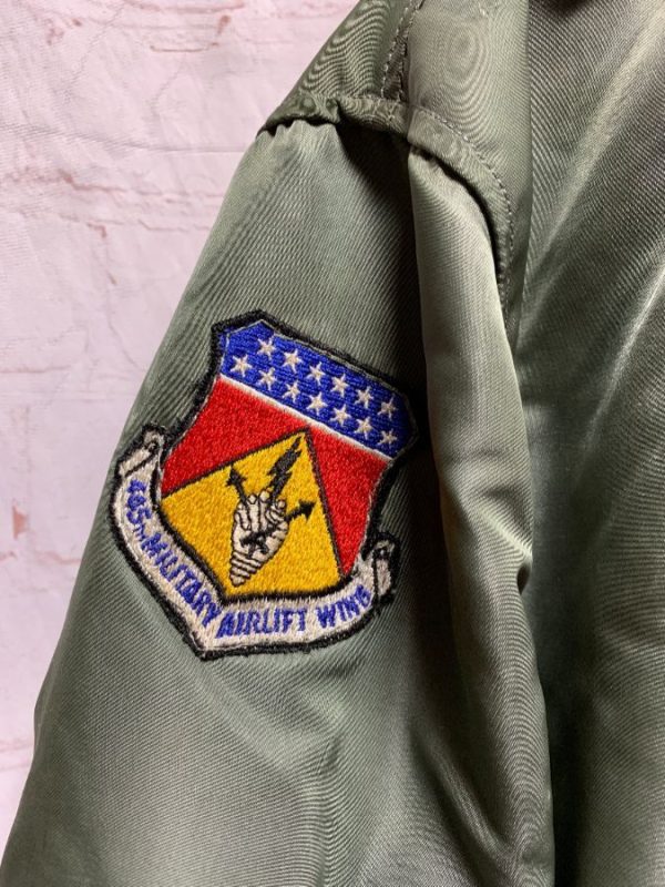 Vintage Military Bomber Jacket With Patches Small Fit As-is | Boardwalk ...