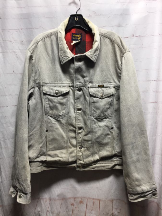Wrangler Denim Jacket W/ Plaid Flannel Lining | Boardwalk Vintage