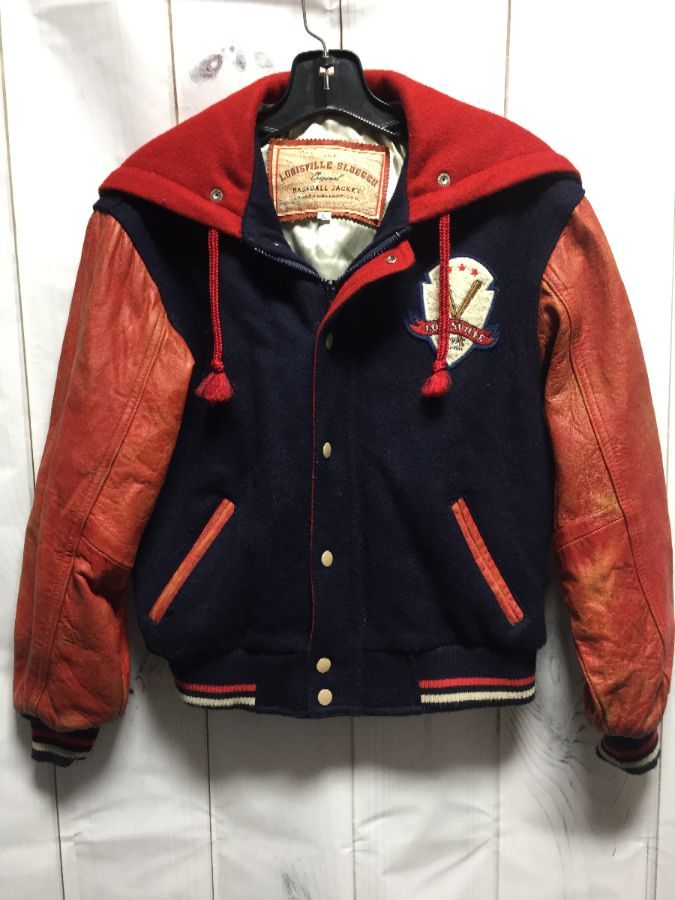 The Louisville slugger baseball jacket red authentic vintage varsity jacket