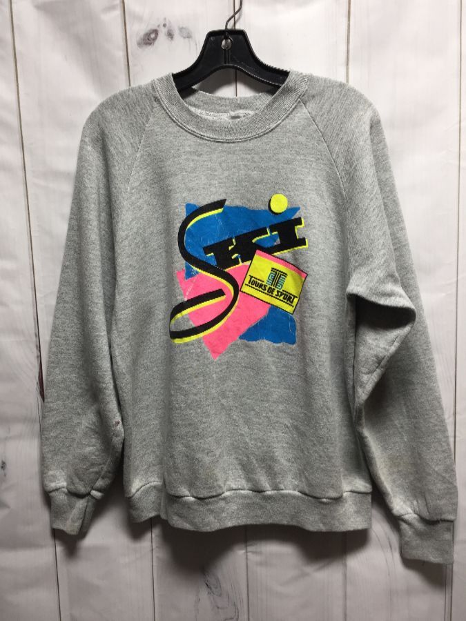 Ski Neon Graphic Tour De Sport Sweatshirt | Boardwalk Vintage