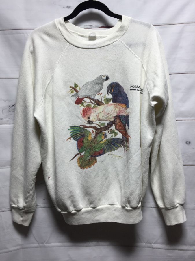 Exotic Birds/parrots/cockatoo Crew-neck Sweatshirt | Boardwalk Vintage