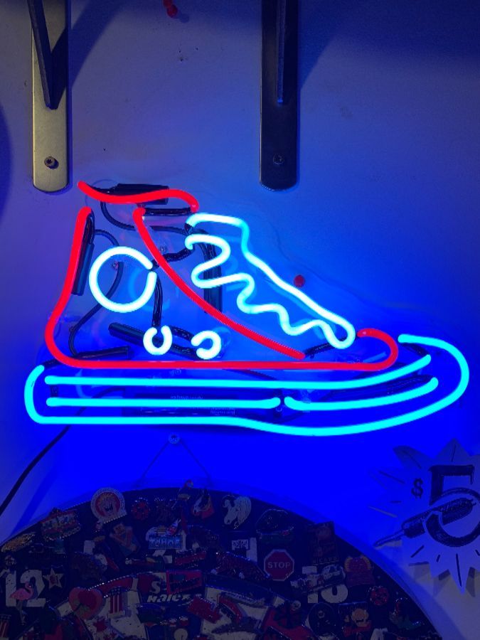 Neon Sign W/ Converse Chuck Taylor Shoe Design | Boardwalk Vintage