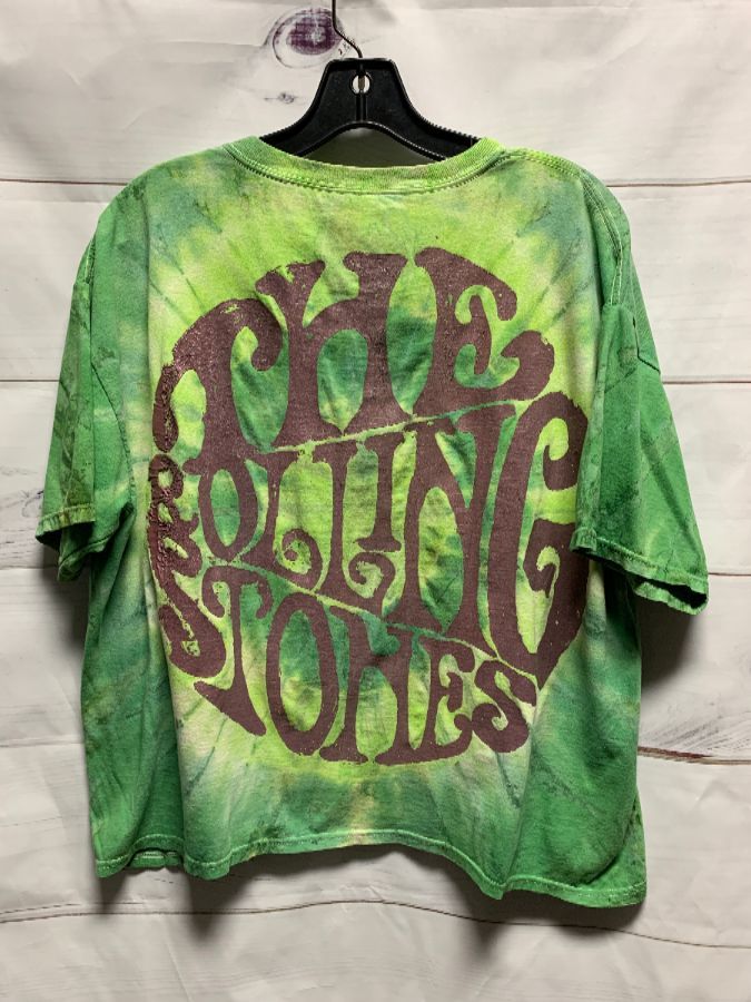 The Rolling Stones Semi-cropped Tie Dyed T-shirt | Boardwalk Vintage