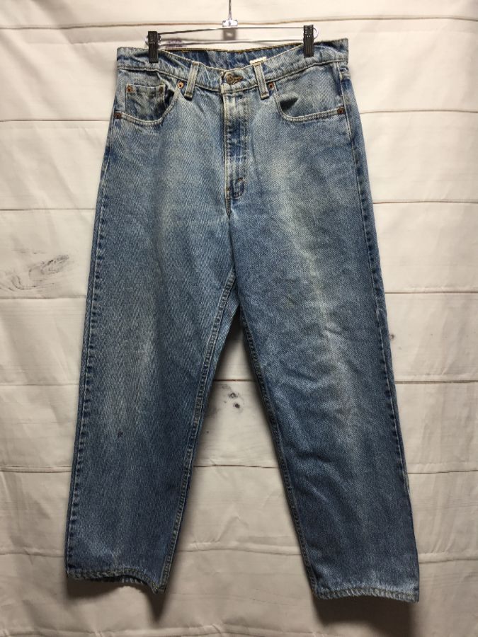 Levis 555 Jeans 80s Levi Mom Jeans Made in USA High Waisted Blue Jeans  Straight Relaxed Leg Denim Pants Retro 1980s Vintage Large 34 X 30 -   Canada