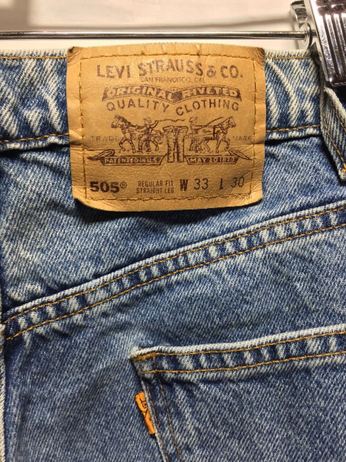 Levis 505 Regular Fit Denim Jeans W/ Orange Tab | Boardwalk Vintage