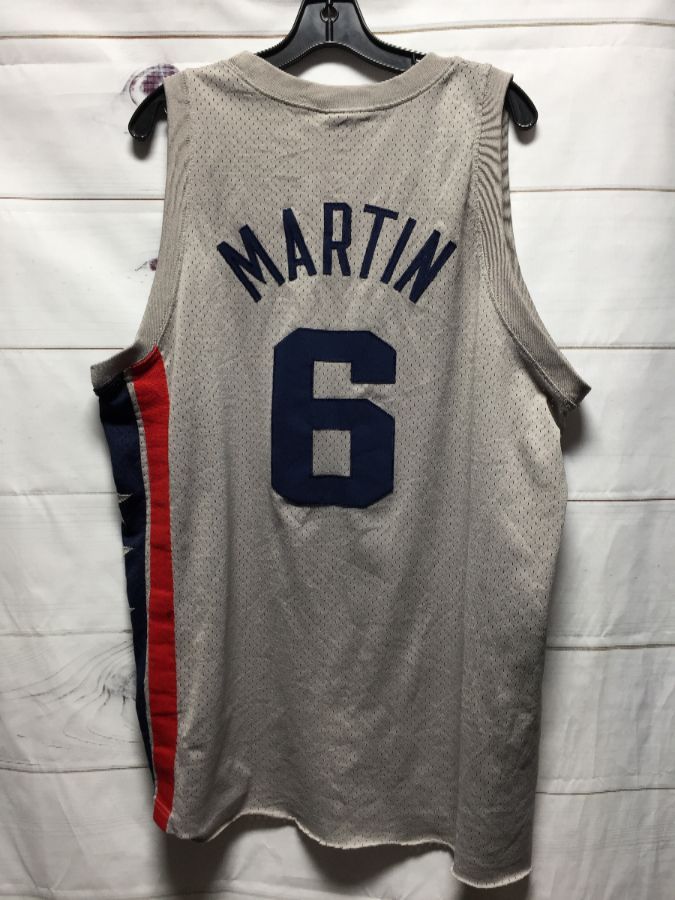Nba New Jersey Nets Martin #6 Basketball Jersey