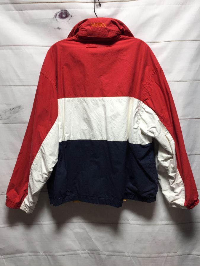 1990’s Nautica Color-block Design Reversible W/ Hood Sailing Jacket