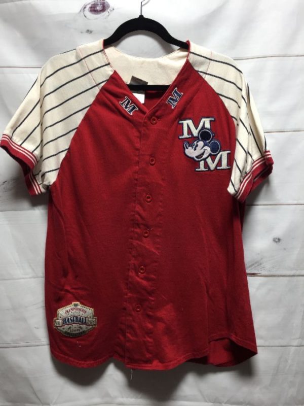 Mickey Mouse Championship Baseball League Collection Baseball Jersey ...