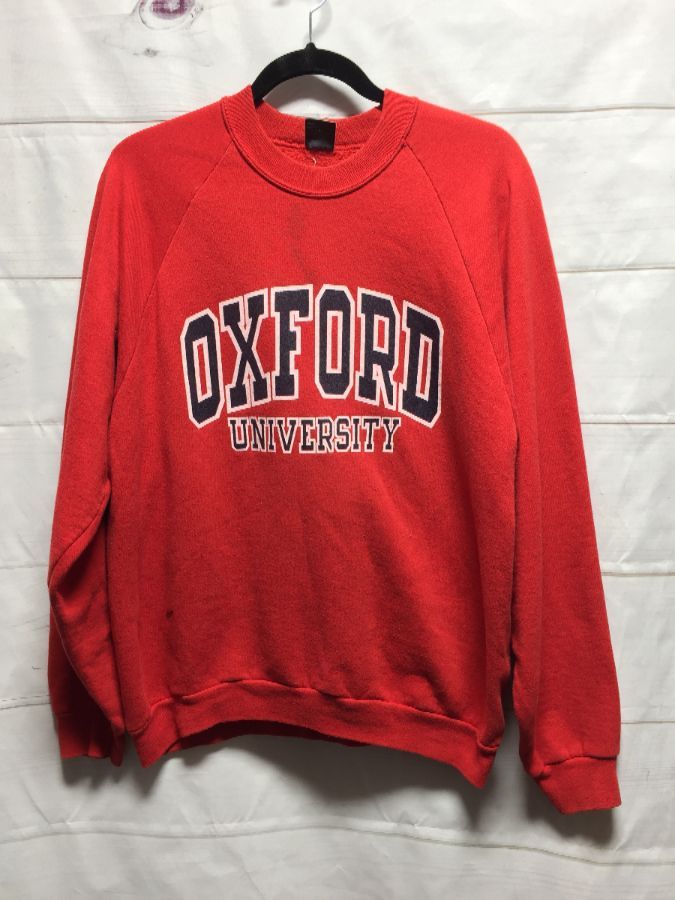 Oxford University Distressed Screen Printed Collegiate Sweatshirt ...
