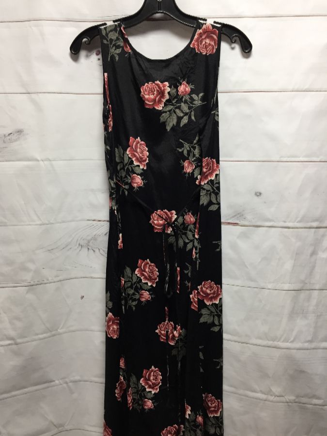 1990’s Maxi Rayon Dress W/ Rose Floral Print | Boardwalk Vintage
