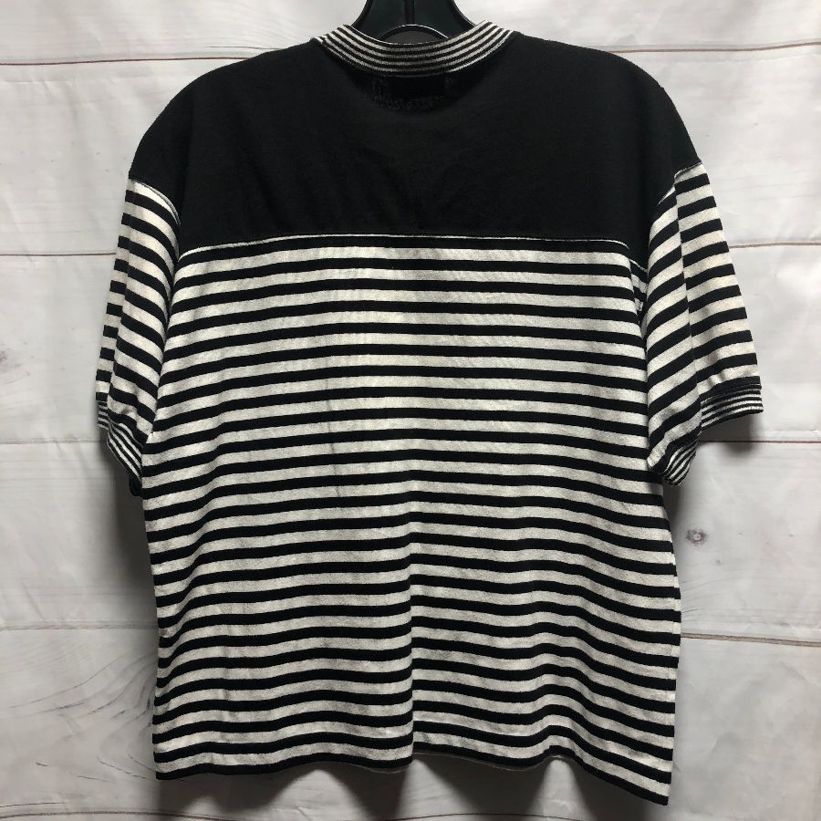Retro Jail Stripe Dropped Shoulder T-shirt Boxy Fit | Boardwalk Vintage