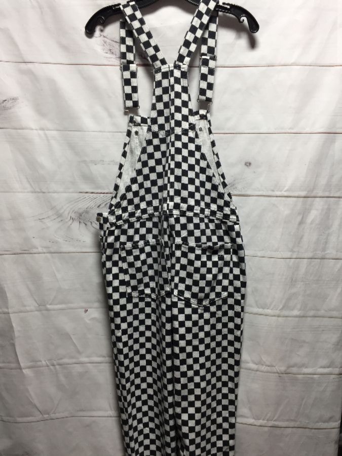 Funky Checkered Overalls 100% Cotton | Boardwalk Vintage