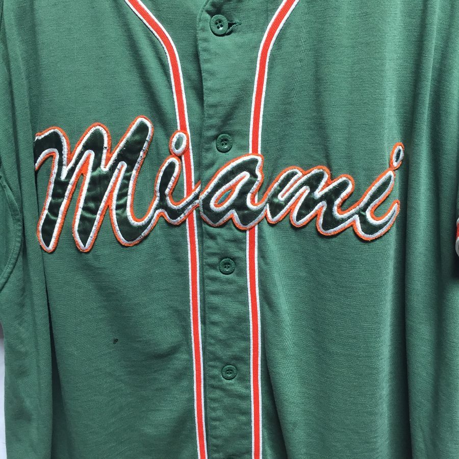 Super Vintage Cotton Embroidered & Stitched Miami Hurricanes Baseball ...