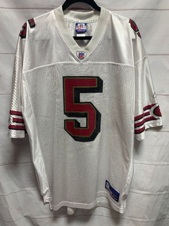 Authentic San Francisco 49ers #5 Jeff Garcia Gold Rush NFL Football Jersey  VTG