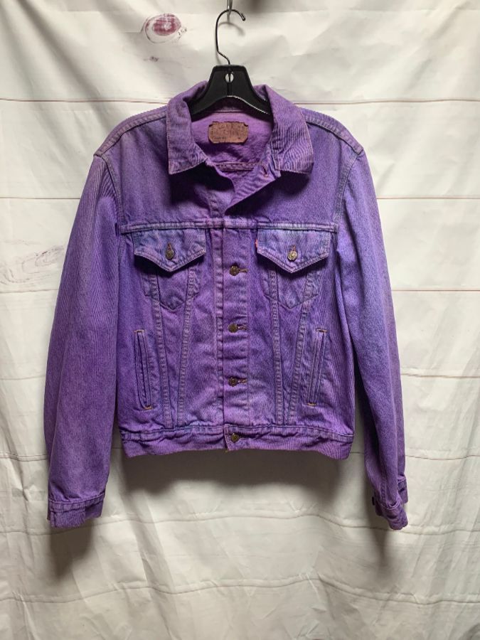 Vintage Levi's Denim Jacket Violet Purple Hand Dyed