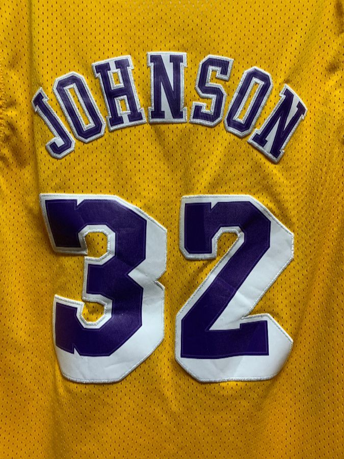 Retro Earvin Johnson #32 Los Angeles Lakers Basketball Jersey Stitched Blue 