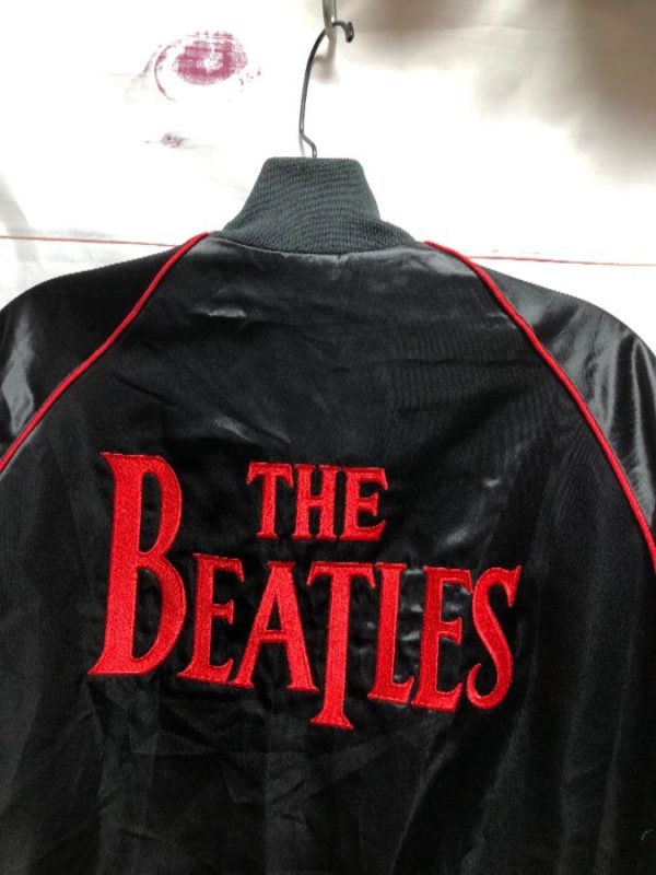 Beatles Satin Button Jacket With Red Piping | Boardwalk Vintage