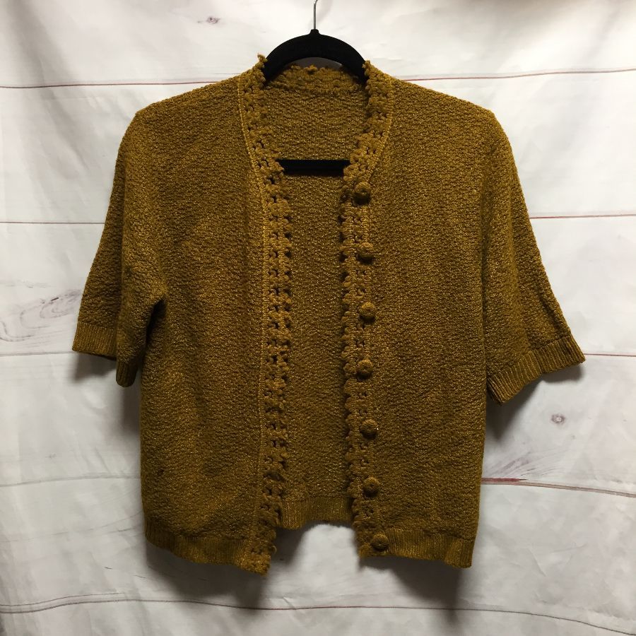 Short Sleeve Retro Knitted Cardigan | Boardwalk Vintage