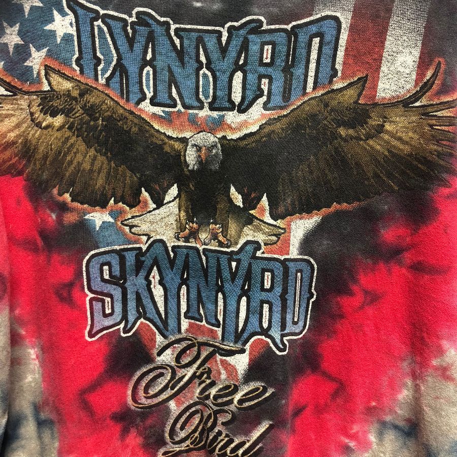 Lynard Skynard Free Bird Tie Dye Americana Graphic T-shirt | Boardwalk ...