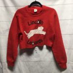 LINCOLN LEOPARDS PAW PRINT CROPPED SWEATSHIRT