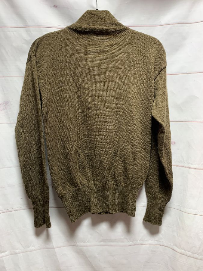 Vintage Military Issued 100% Wool Pullover Sweater Mock Collar Half ...