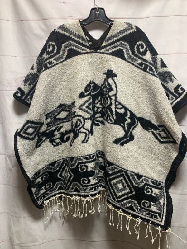 HORSE RIDER REVERSIBLE PONCHO - AS IS » Boardwalk Vintage