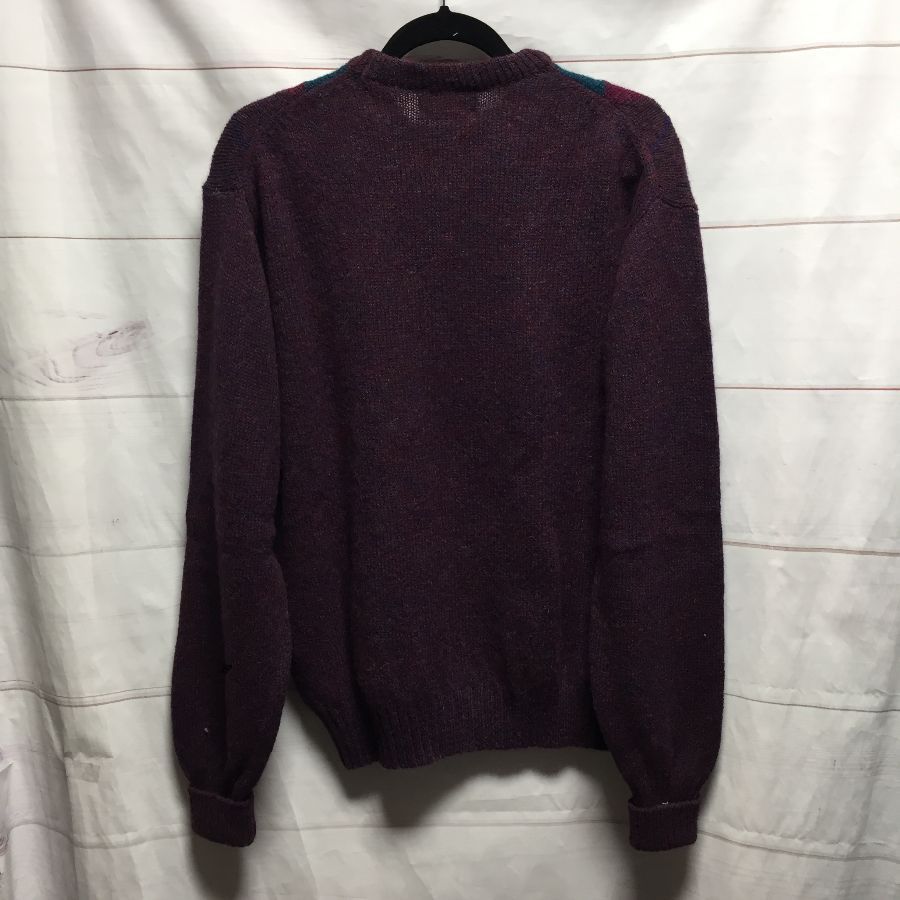 Vintage Deadstock Shetland Wool Argyle Sweater | Boardwalk Vintage