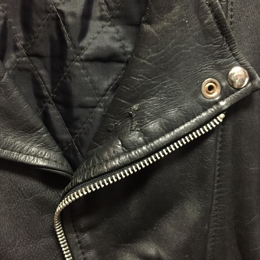 Classic Genuine Leather Motorcycle Biker Jacket – As Is | Boardwalk Vintage