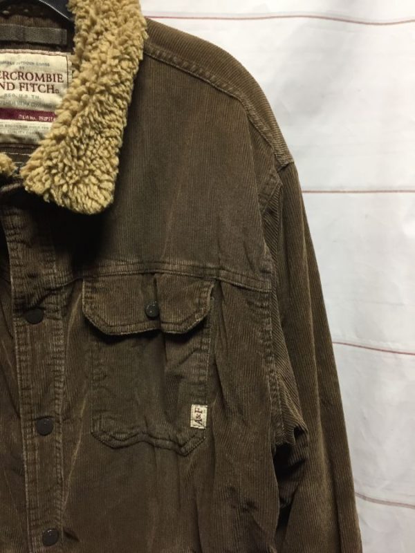 CORDUROY SHERPA LINED JACKET FUN INTERIOR ZIP POCKET » Boardwalk Vintage