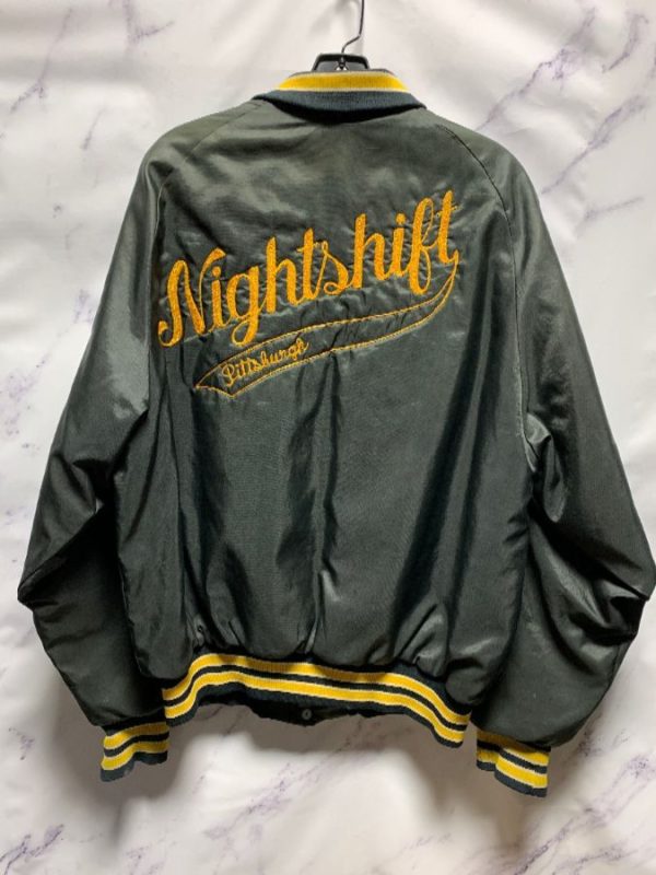 product details: RETRO 1970S BASEBALL JACKET NIGHTSHIFT CHAIN STITCHED AS-IS photo