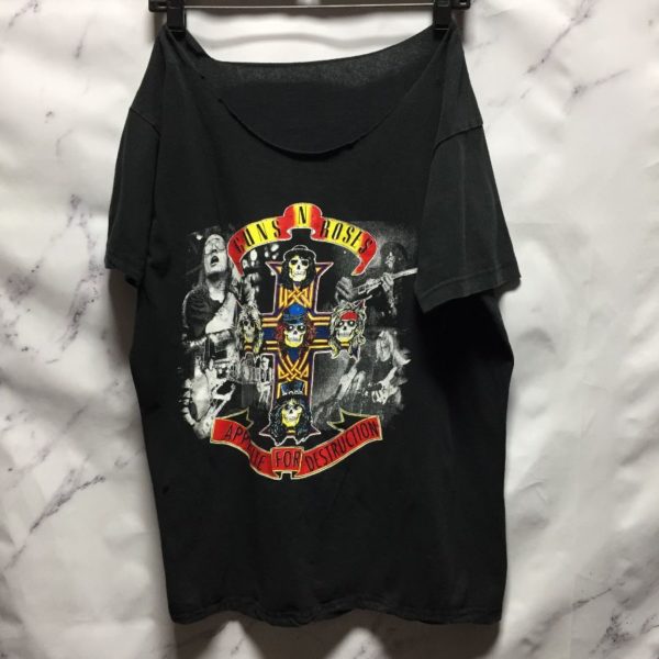 product details: GUNS N ROSES APPETITE FOR DESTRUCTION BAND TEE CUT NECK - AS IS photo