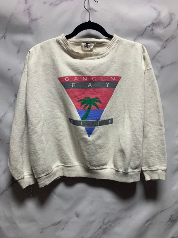 product details: CANCUN BAY CLUB CROPPED SWEATSHIRT AS-IS photo
