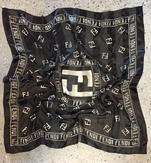 product details: OVERSIZED FAUX FENDI LOGO SCARF - AS IS photo