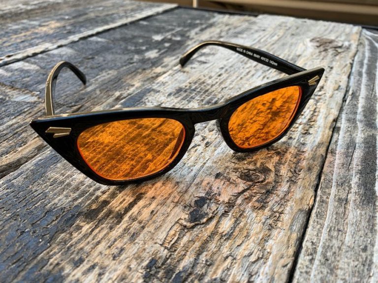 Orange Lens Exaggerate Cateye Sunglasses Boardwalk Vintage