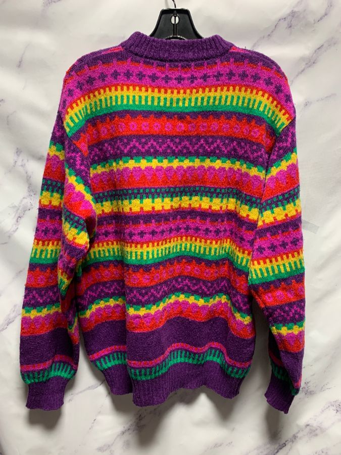 Amazing 1980s Colorful Knitted Wool Sweater By Benetton As-is ...