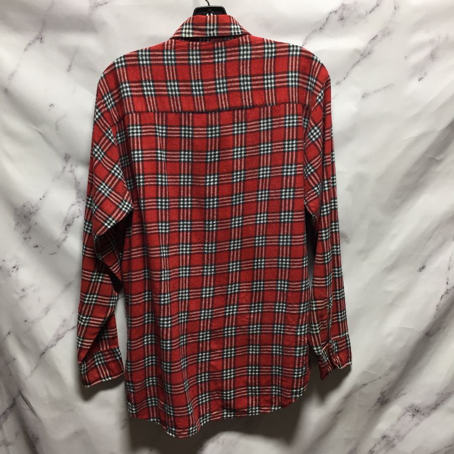 Retro Cool Plaid Pattern Long Sleeve Thin Flannel Shirt – As Is ...