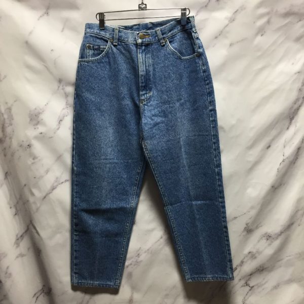 product details: CLASSIC HIGH WAIST LIGHT ACID WASH LEE RIDER MOM JEANS photo