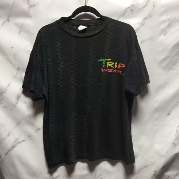 product details: 1990S TRIP WEAR RARE ZIG ZAG DESIGN GRAPHIC TEE - AS IS photo