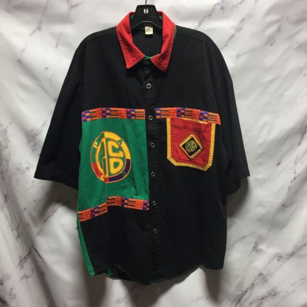 product details: PACO JAMAICAN  /  RASTA COLOR BUTTON UP SHIRT photo